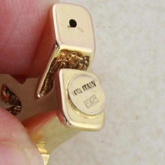 Pendant Only 10k Yellow Gold Letter 'K' Pendant Puffy Hollow Design - Picture 7 of 7